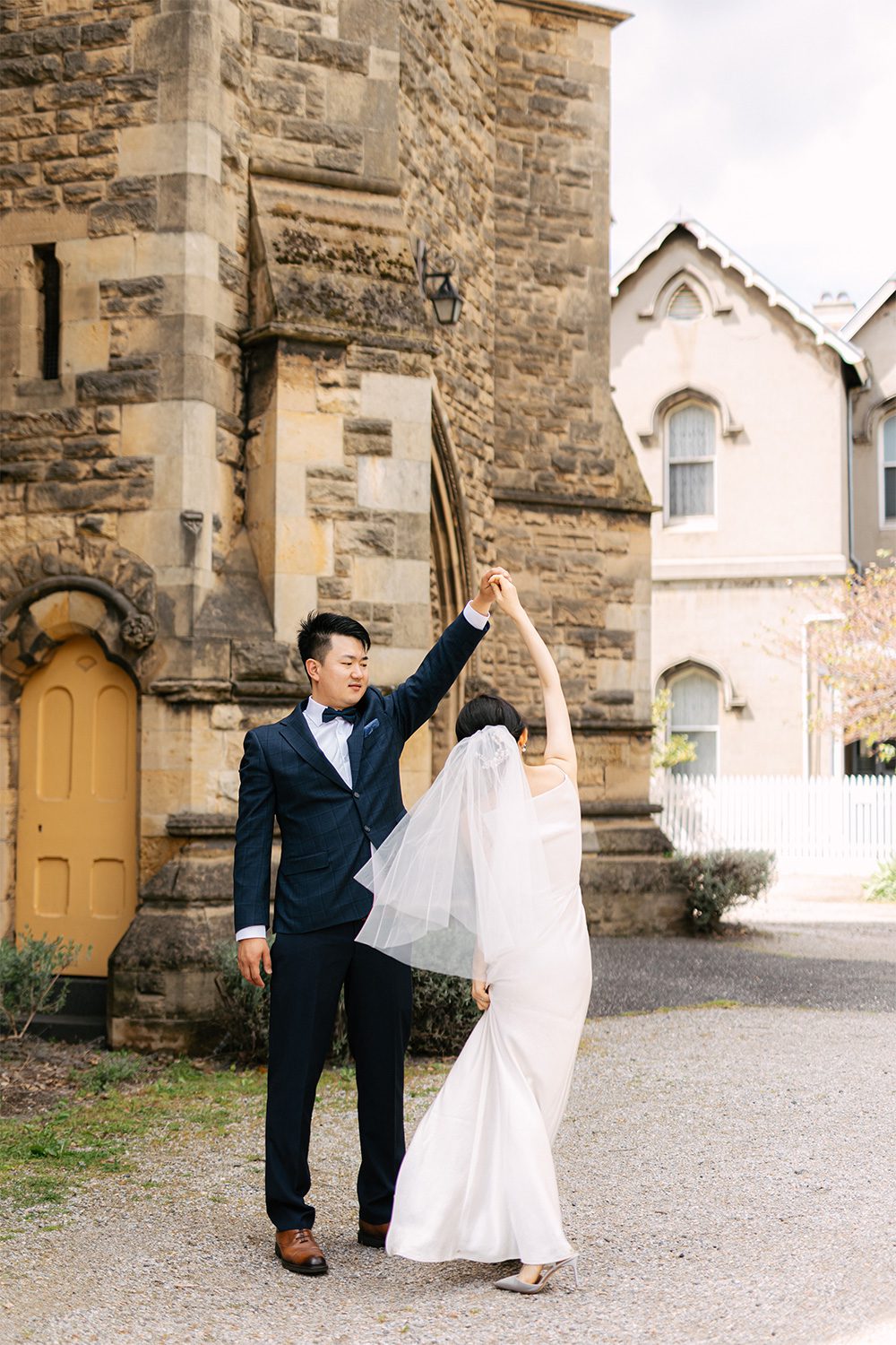 Royal Botanic Gardens Melbourne Wedding Photography Green Plant Backdrop